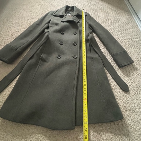 J. Crew Tailored Double Breasted Women Wool Coat in Green / Grey Color Size 4 - Picture 13 of 15